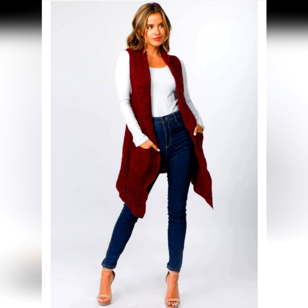 Coldwater Creek open front plush long cardigan